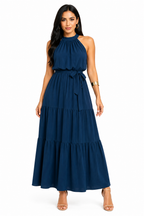Vestido Longo Feminino Luisa Azul Imperial