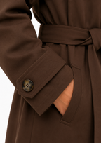 Sobretudo Feminino Longo Elegance Café