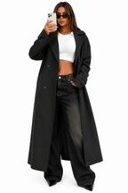 Sobretudo Feminino Longo Siena Preto