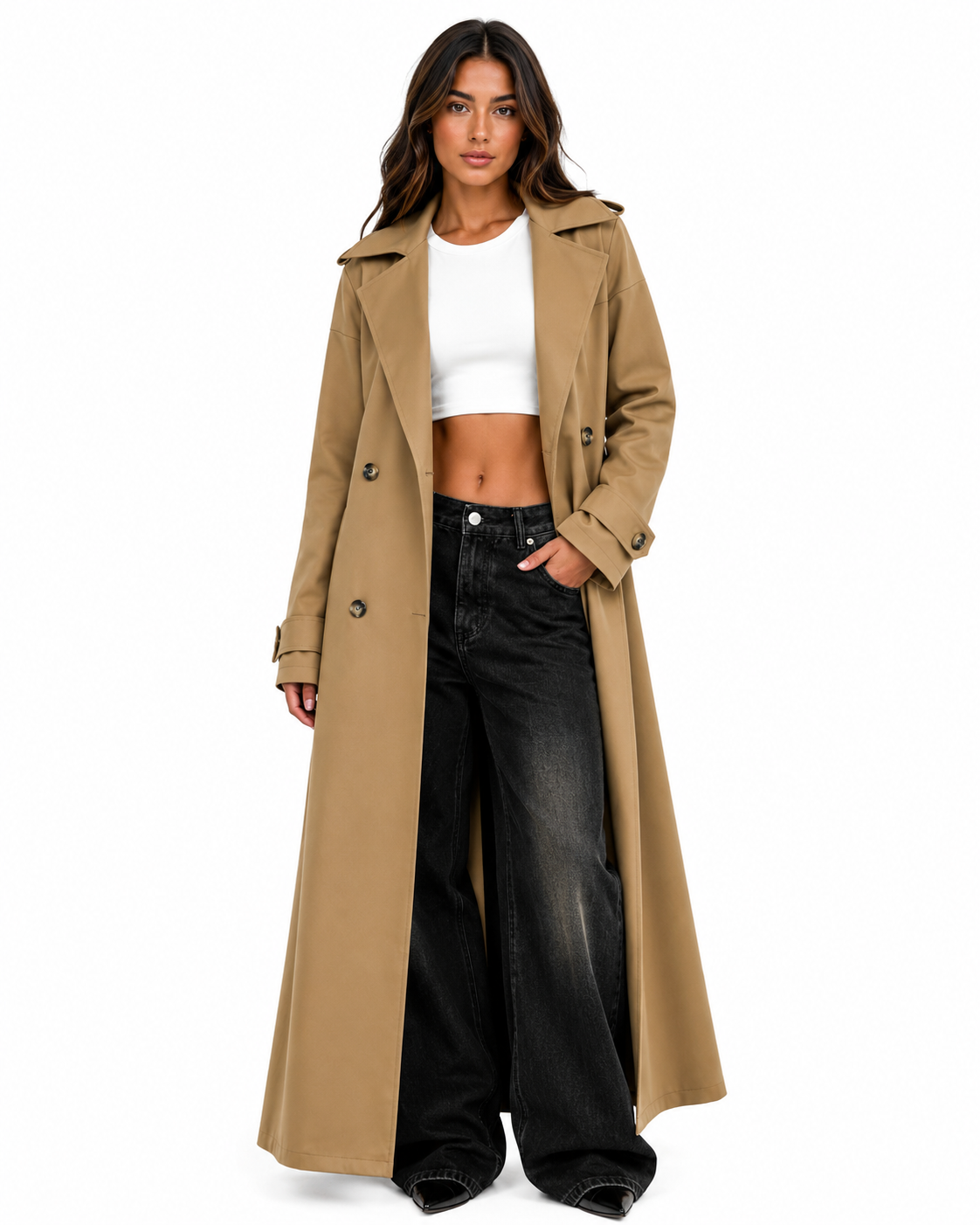 Sobretudo Feminino Longo Siena Castanho