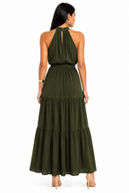Vestido Longo Feminino Luisa Verde Majestoso
