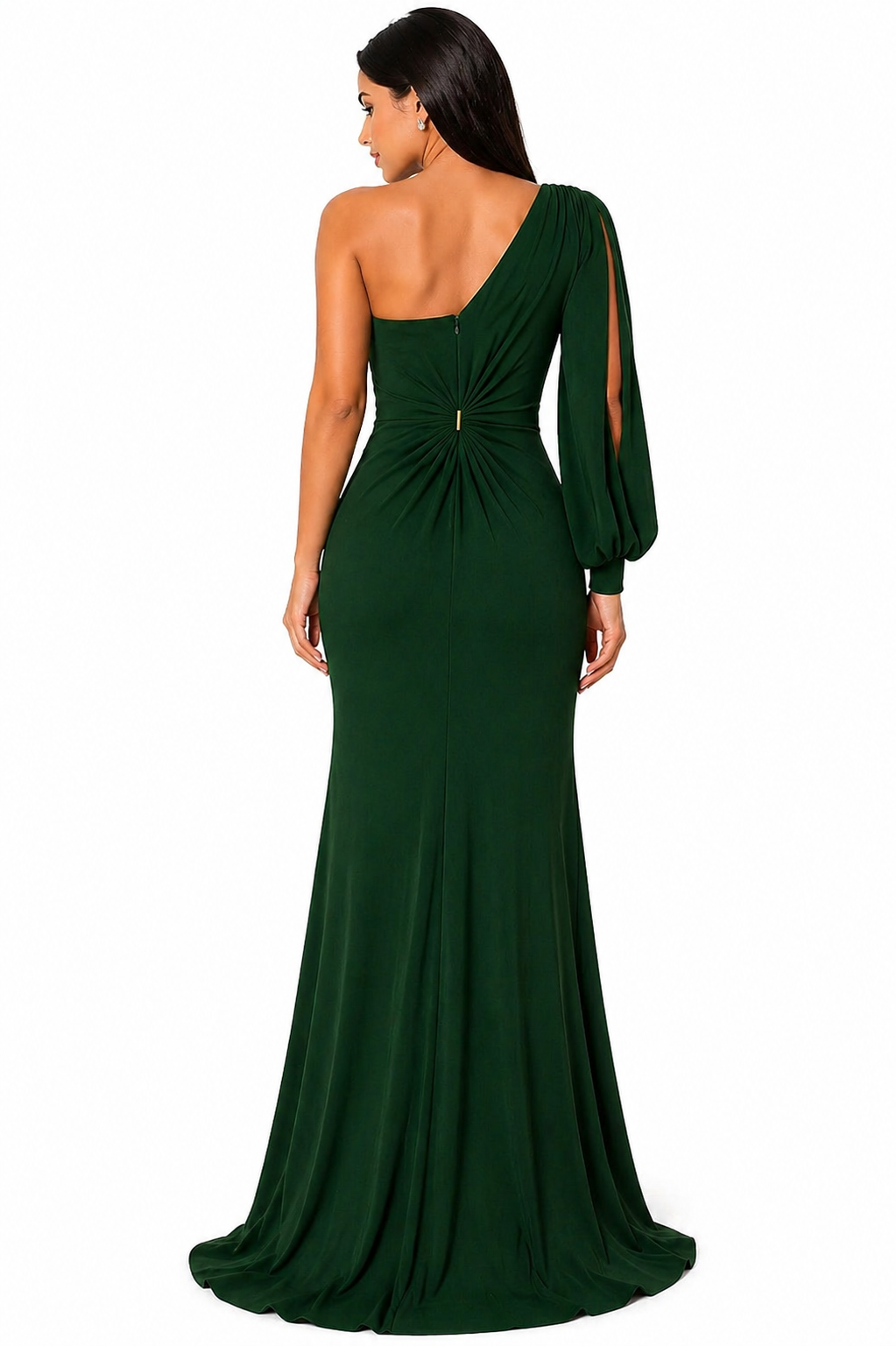 Vestido Sofisticação Clássica Gabriela com Toque Sedutor Verde Olivia