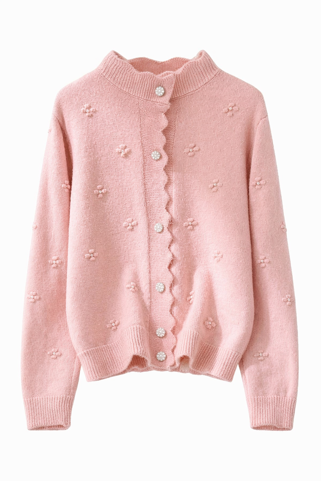 Casaco de Tricô Mirella – Doçura Romântica com Elegância Atemporal