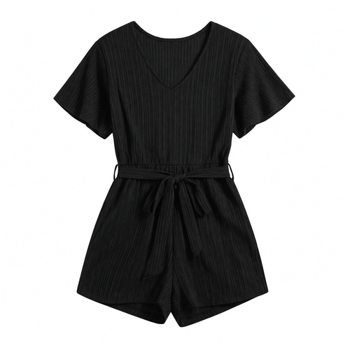 Macacão Valentina – Elegância Descomplicada em Preto Clássico