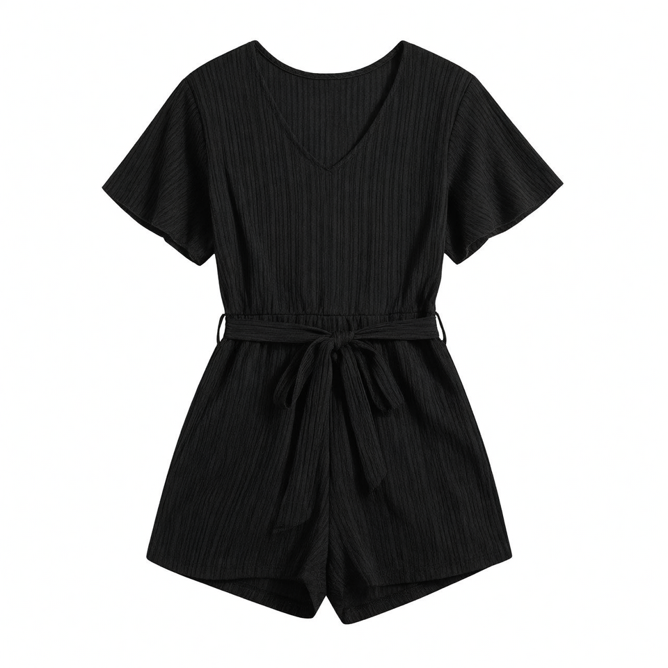 Macacão Valentina – Elegância Descomplicada em Preto Clássico