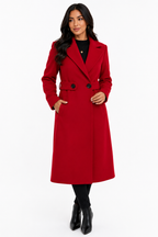 Sobretudo Feminino Vermelho Classic Coat