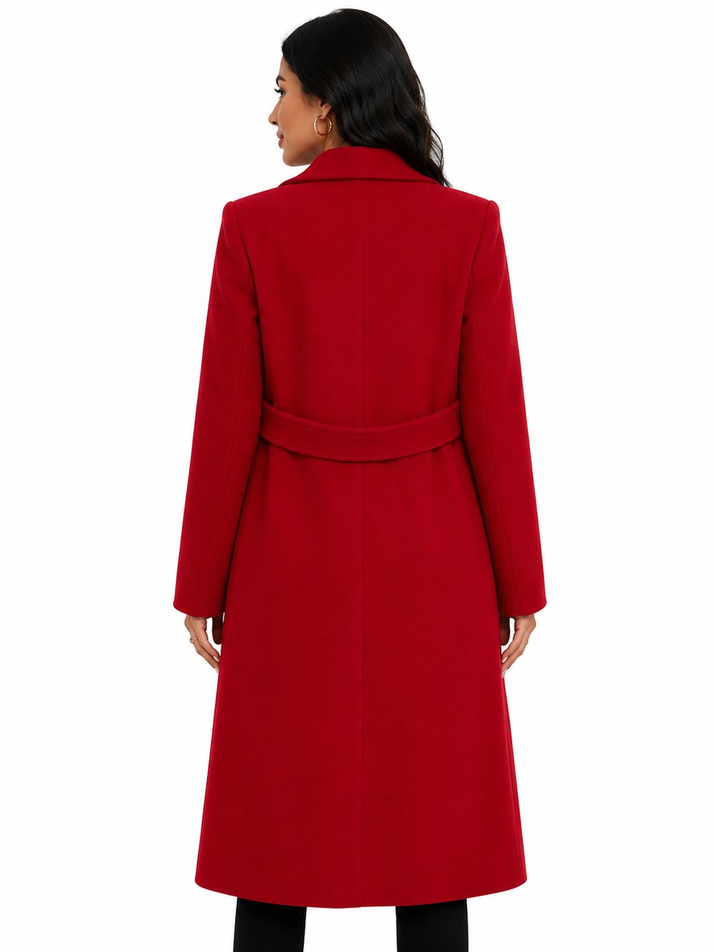 Sobretudo Feminino Vermelho Classic Coat