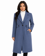 Sobretudo Feminino Azul Classic Coat