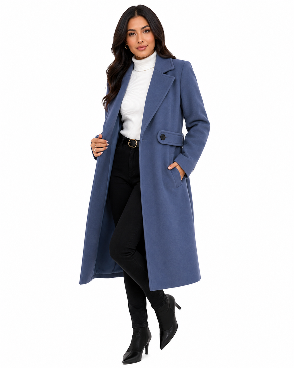 Sobretudo Feminino Azul Classic Coat