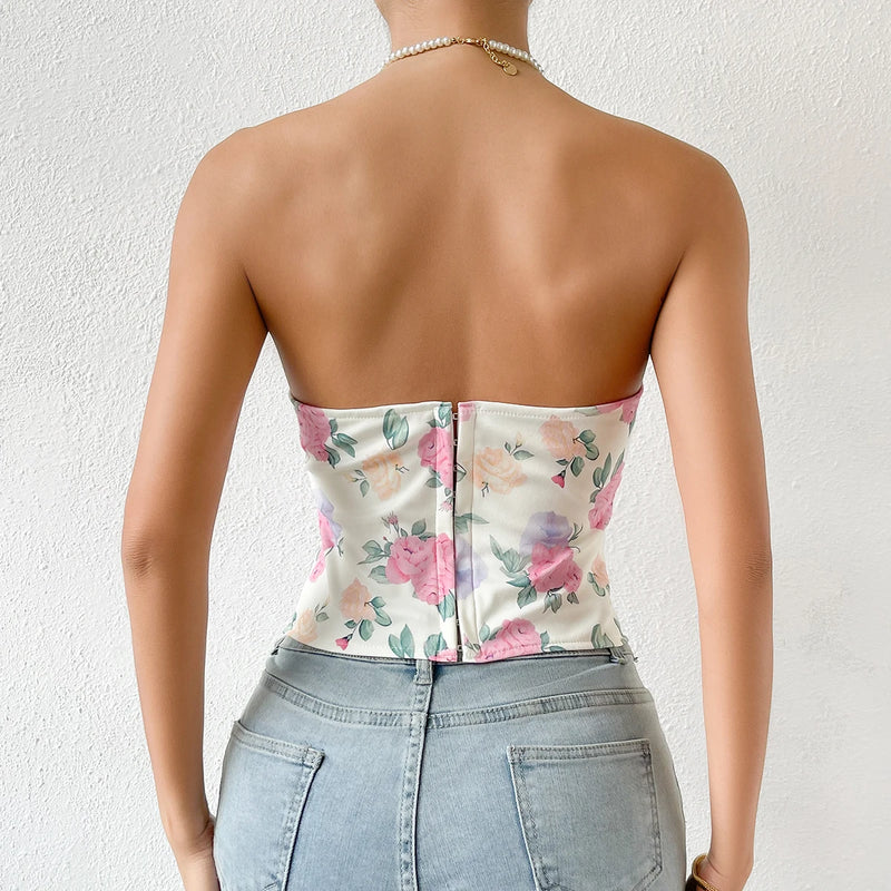 Cropped Karol: Elegância Floral