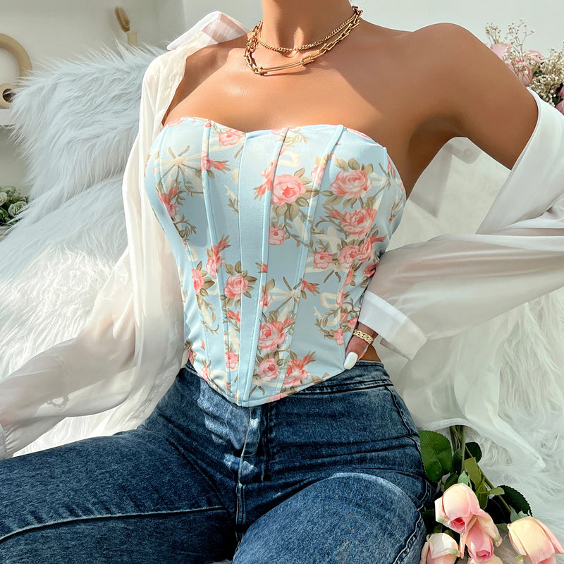 Cropped Karol: Elegância Floral