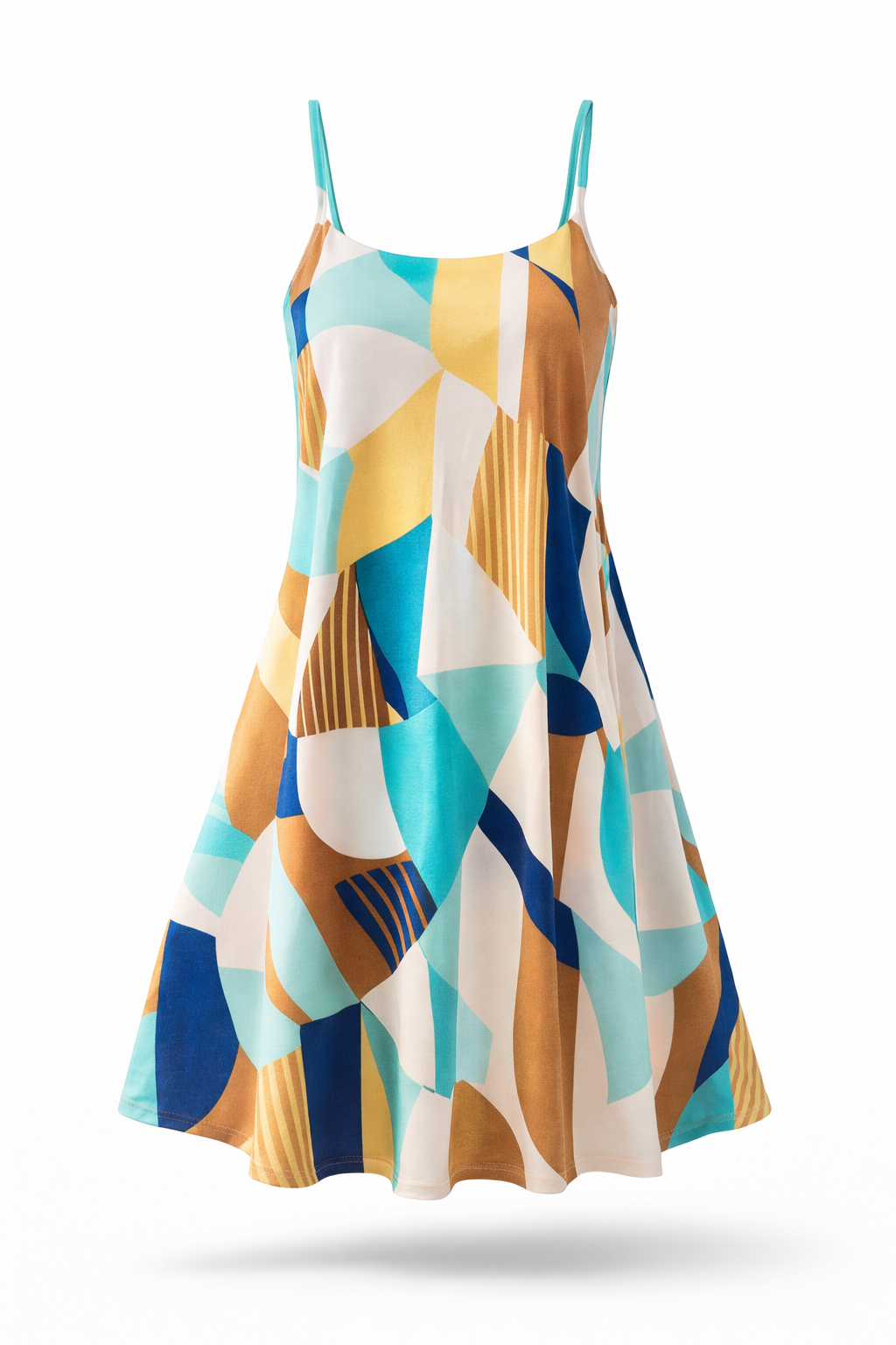 Vestido Melissa – Curto Geométrico com Leveza Moderna