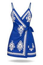Vestido Larissa – Curto Transpassado Estampa Tropical