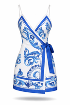 Vestido Larissa – Curto Transpassado Estampa Tropical