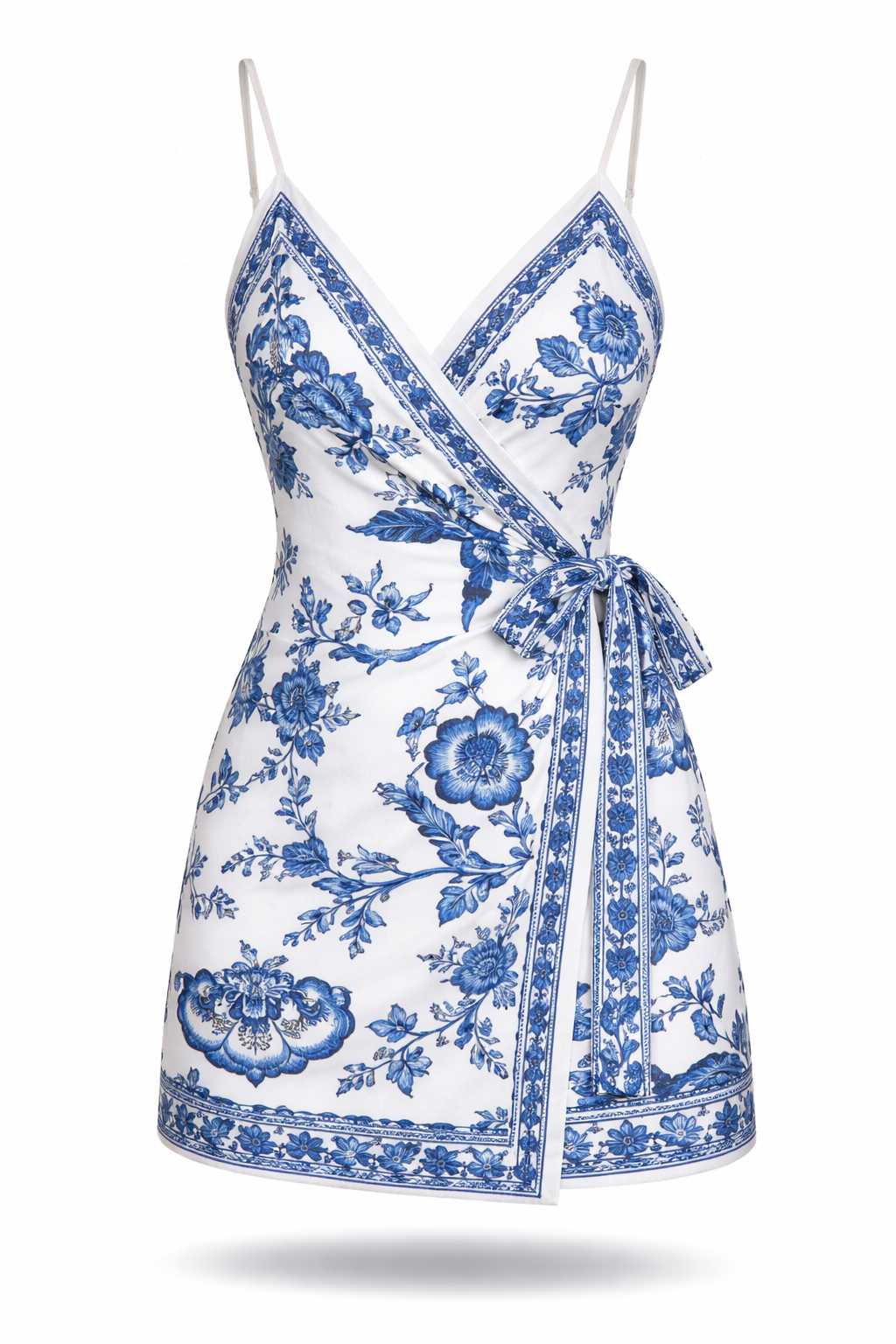 Vestido Larissa – Curto Transpassado Estampa Tropical