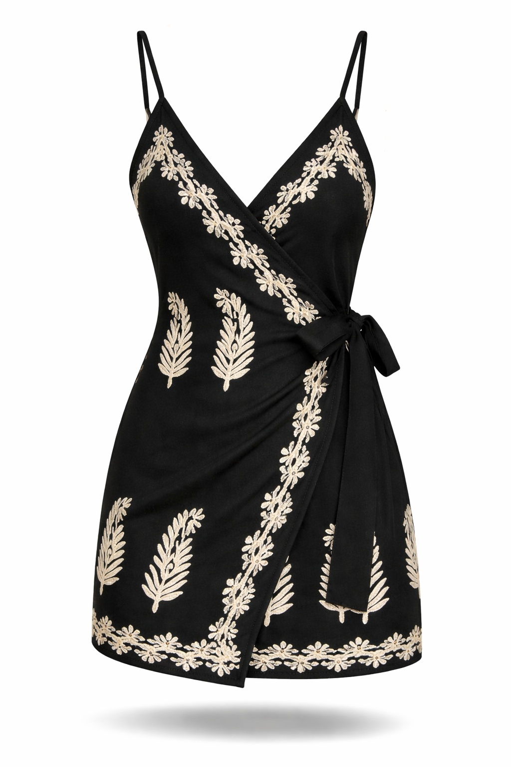 Vestido Larissa – Curto Transpassado Estampa Tropical