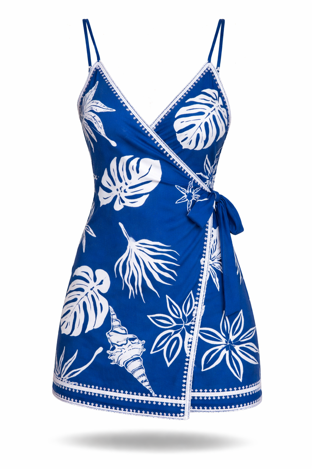 Vestido Larissa – Curto Transpassado Estampa Tropical