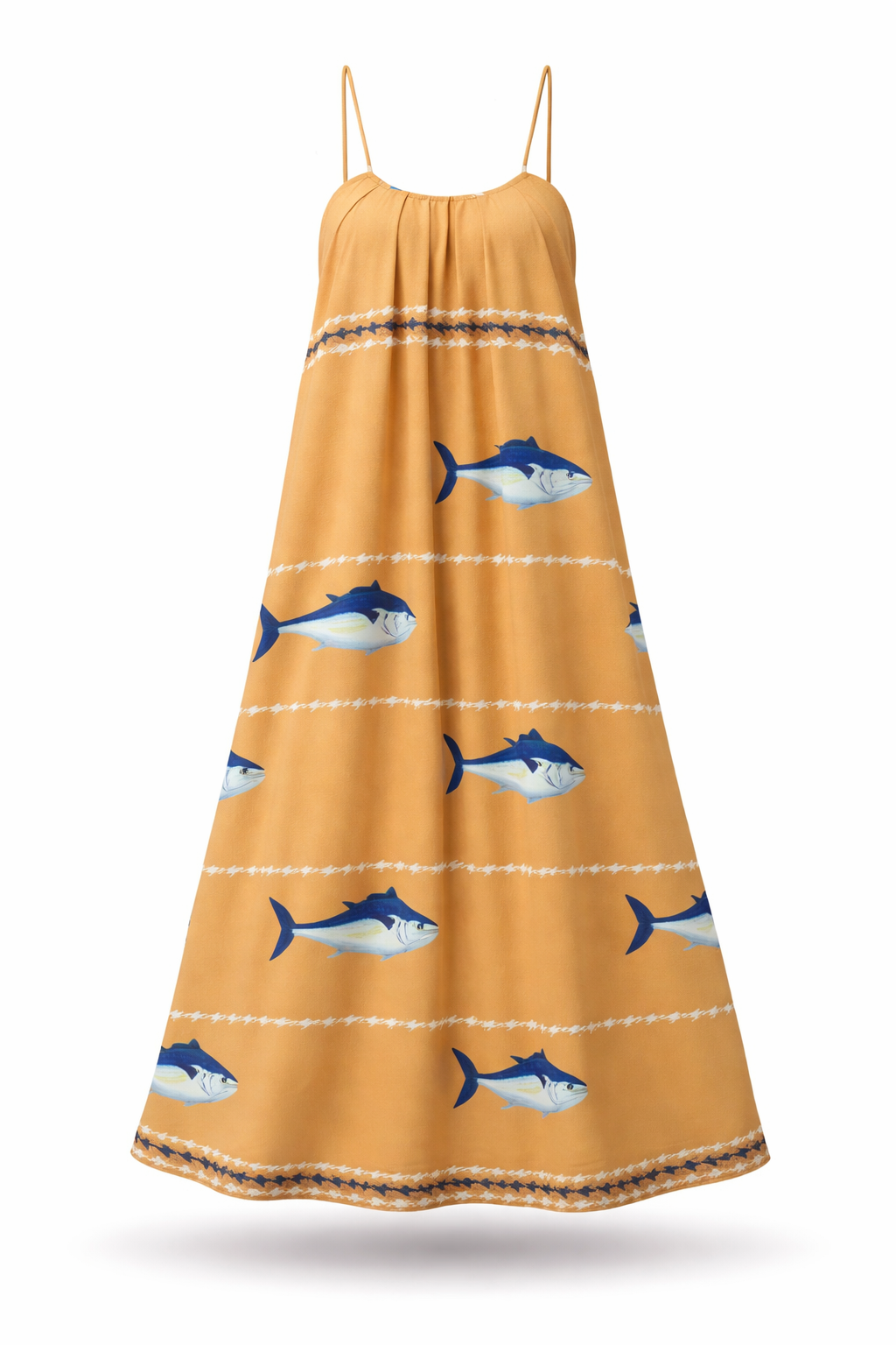 Vestido Nívia Plus Size – Longo Estampado Tropical com Toque Descontraído