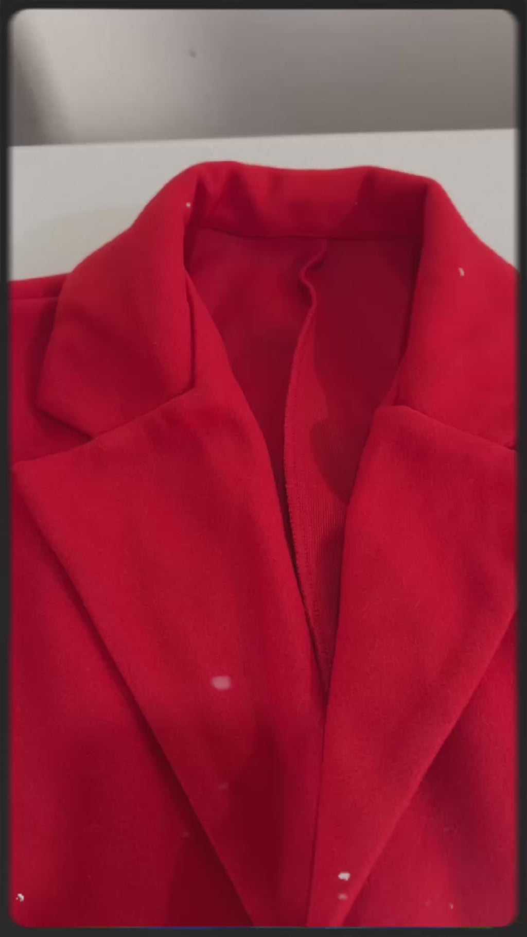 Sobretudo Feminino Vermelho Classic Coat